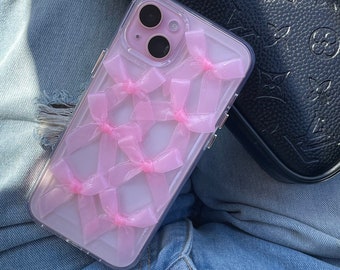 Handmade Pink Bow Coquette Phone Case