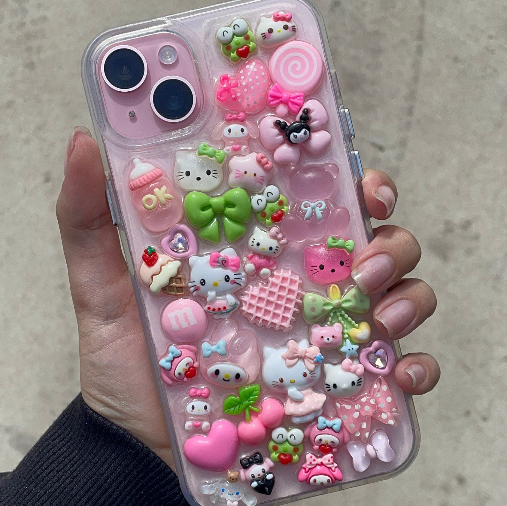Custom Resin Phone Case Charm Junkie. Handmade With Unique Charms
