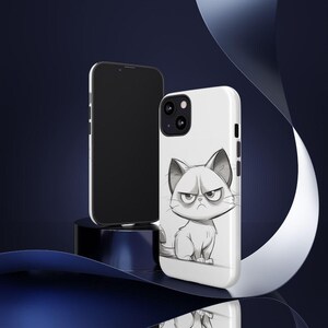 Grumpy Cat - Funda para gato adorable / Funda resistente para teléfono / Regalo divertido para amantes de las mascotas / Accesorios para teléfono para dueños de gatos