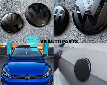 VW Golf 7 7,5 MK7 MK7,5 R GTi Gtd Tcr Embleme Schwarz/smoke ACC Embleme Zeichen Variant Hochglanz Vorne Hinten VfL,Facelift Front