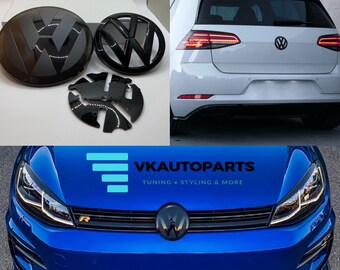 VW Golf 7 Emblem Set Vorfacelift/ Facelift Schwarz/smoke vorne & hinten NEU