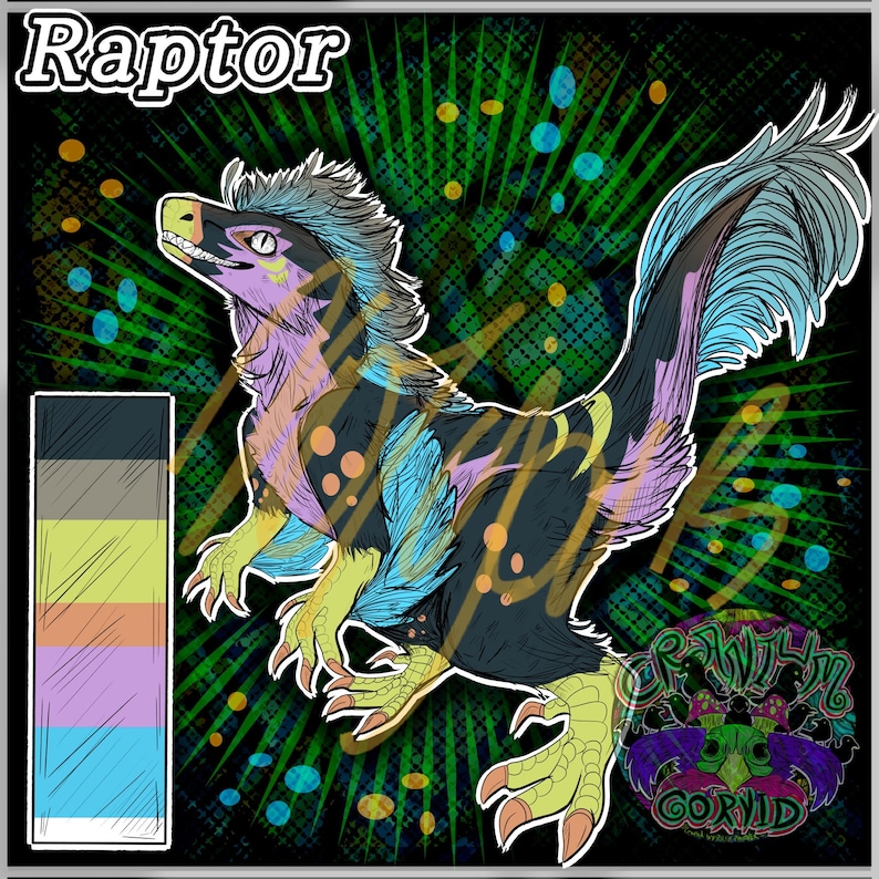 Raptor Character Adopt - Etsy