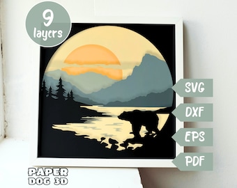 2252❣️ ロバート・ウッド 「 山と川の風景 」　立体複製　6号 Amazon.co.jp: 山と川の風景 ロバートウッド 立体複製画 : おもちゃ