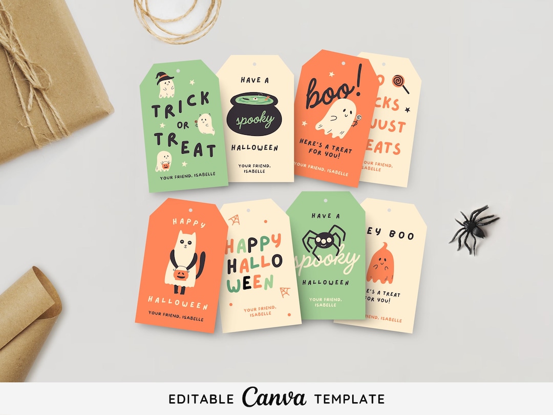 Editable Halloween Favor Tags Template | Printable Halloween Gift Tags ...