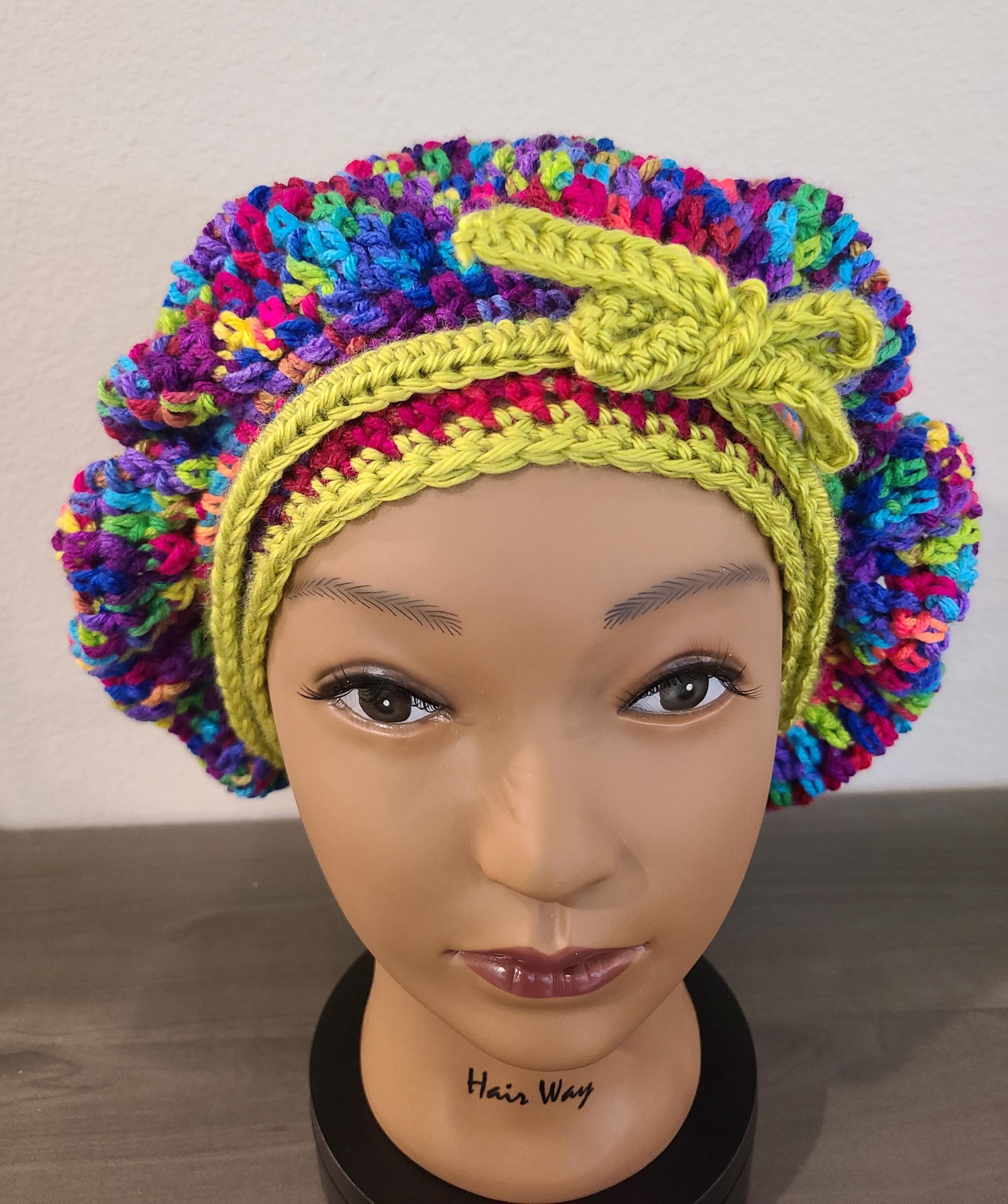 Crocheted Hodgy Bonnet: Multi-colored Acrylic Bonnet With  display picture 2