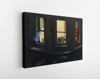 Edward Hopper, Night Windows Canvas_Poster Art Reproduction, Abstract Wall Art Print, Modern Art Painting, Realism, Modernism, American Art