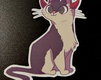 DEVIL BABY, Cat Sticker, Cute Animal Sticker