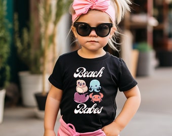 Beach Babes, T-shirt pour bébé, cadeau pour elle, cadeau pour lui, idée cadeau plage, cadeau bébé unique, cadeau d'été pour bébé, ambiance estivale, tendance maintenant