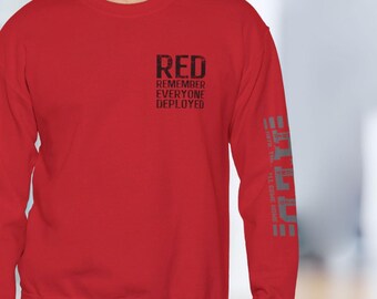 Wear Red Friday Sweatshirt: US Veteran Military Support