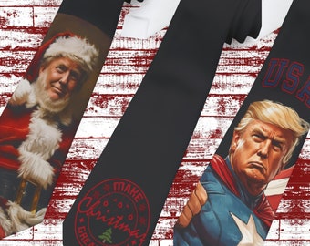 Corbatas navideñas de Donald Trump Corbatas navideñas patrióticas Trump Santa hace que la Navidad sea grandiosa otra vez Donald Trump gana 2024