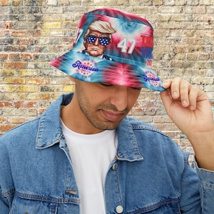 Trump Vance 2024 Bucket Hat Trump Supporter Gift Tye dyed Bucket Hat Maga 2024 gift Make America Great Again Patriotic Hat Trump Lover Gift