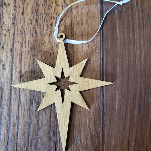 Kyrgyzstan - Wooden Star of Bethlehem Ornament