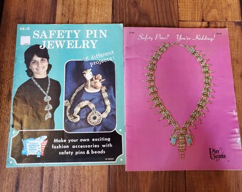 vintage - 2 livrets de bijoux épingles à nourrice - 1972