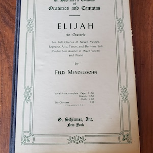 Vintage - Elijah - An Oratorio