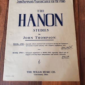 Vintage - The Hanon Studies by John Thompson - Book 1