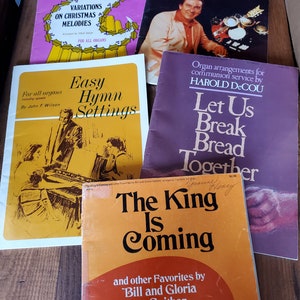 Vintage - Set of 5 Sheet Music for Organ