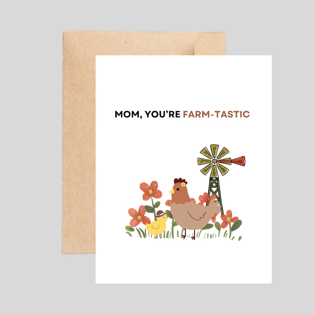 Cute Mothers Day Chicken Card, Funny Card for Mom, Happy Mothers Day ...