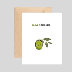 Jolie carte de jeu de mots pour maman, carte drôle de fête des mères, carte d'anniversaire pour maman, carte de voeux vierge faite main