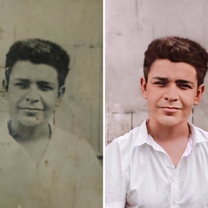 Professional Old Photo Restoration Service: Retouch, Enhance, and Restore and Colorization Your Precious Memories