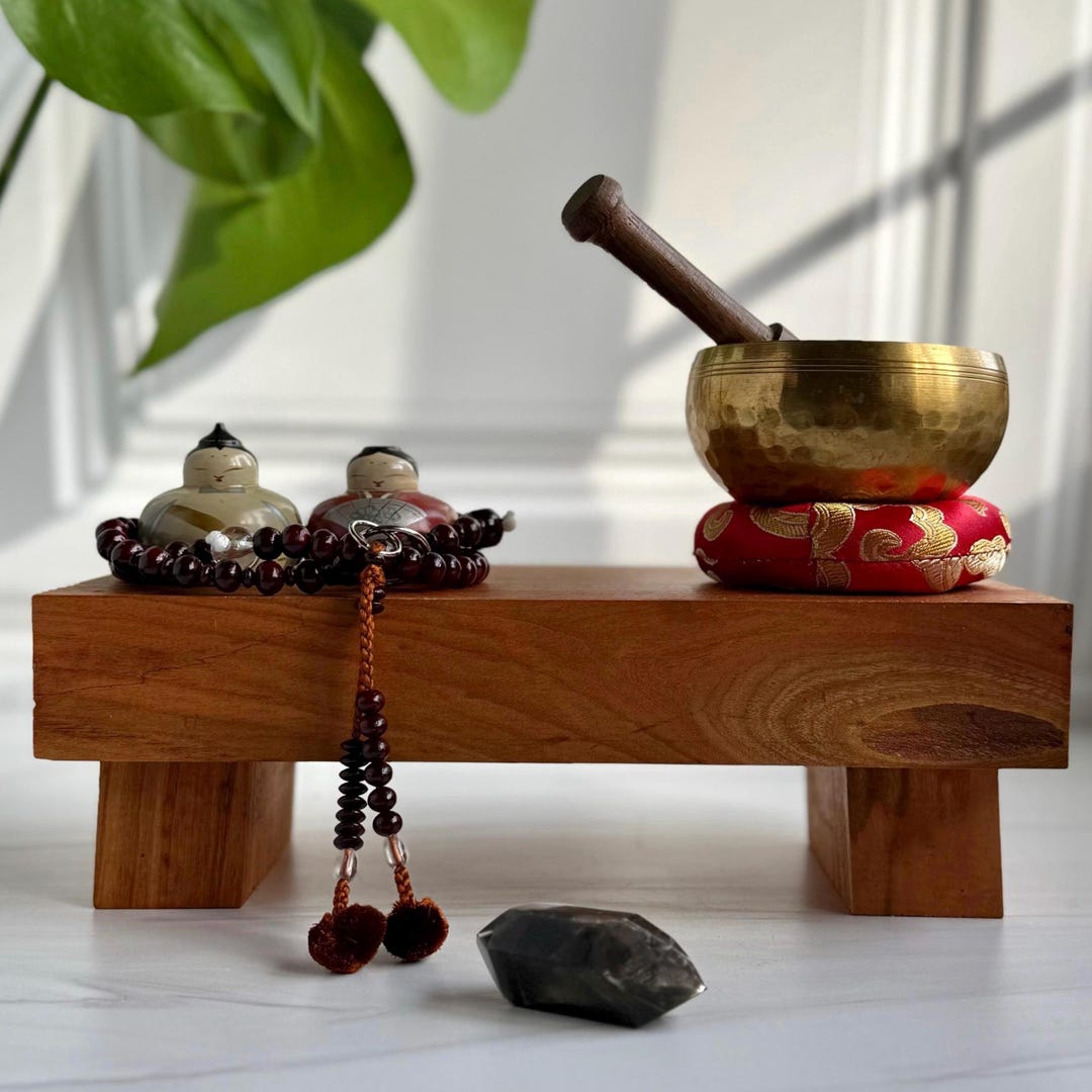 Wood Table Ritual Reclaimed Wood Altar | Handmade Spiritual Table | Meditation, Crystal ...