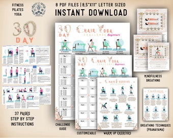 Quick and Simple Chair Yoga | Chair Exercises: 30-Day Guided Challenge (Beginners) for Rapid Weight Loss Sitting Down with Gentle Exercises