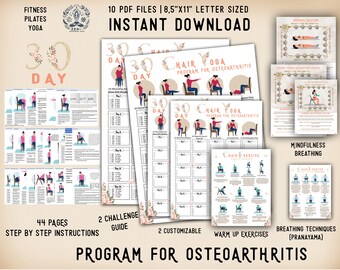 Chair Yoga for Osteoarthritis | 60-Day Intermediate Program (Digital Download)