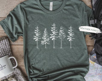 Pine Tree Shirt, Hiking Shirt, Camping Shirt, Gift For Hiker, Backpacking Shirt, Outdoors Shirt, Wanderlust Shirt