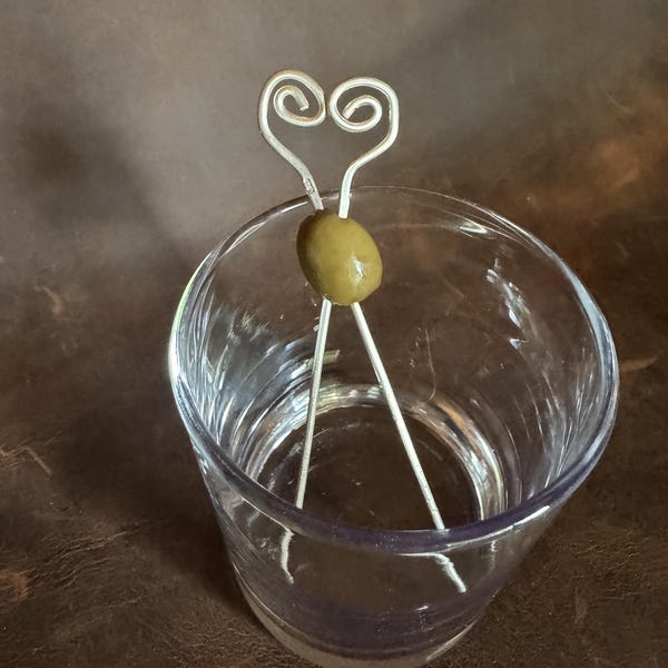 Sterling Silver Spiral cocktail pick set | New Design | Exclusively on Etsy