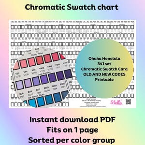 OLD AND NEW codes Ohuhu Honolulu 320 + 36 Skintones (341) Chromatic Swatch Sheet