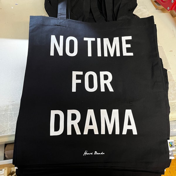 Jute Beutel "no time for Drama"