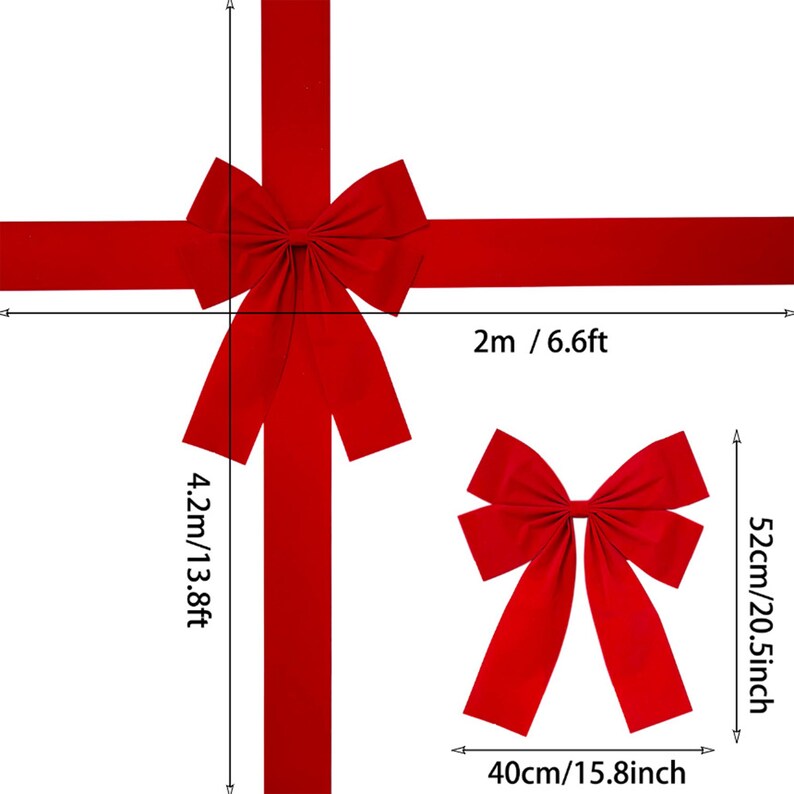 DIY Christmas Decorative Bow, Cabinet, Window, Door Decoration Gift ...