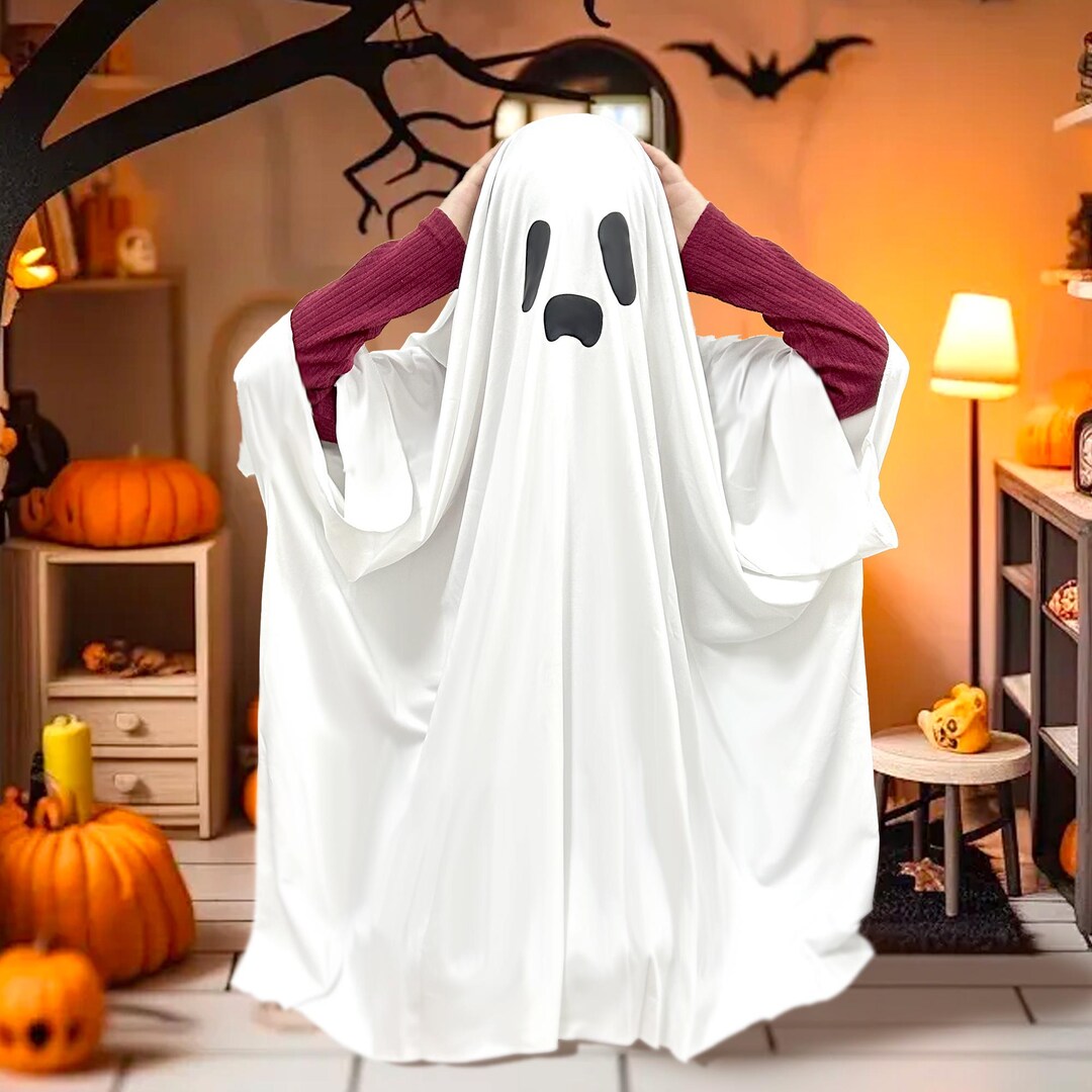 Halloween Ghost Costume Makeup Ball,terror Ghost Cloak,halloween Robe Costume,white Cloak,ghost