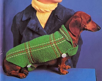 Knit Hat, Turtleneck & Dog Sweater Vintage Patterns PDF Digital Download