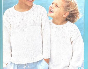 Knit Kinder Yoke Pullover Strickmuster PDF Digitaler Download