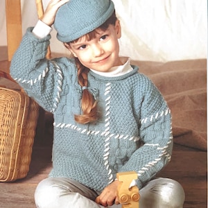 Knit Kids Sweater Knitting Pattern PDF Digital Download