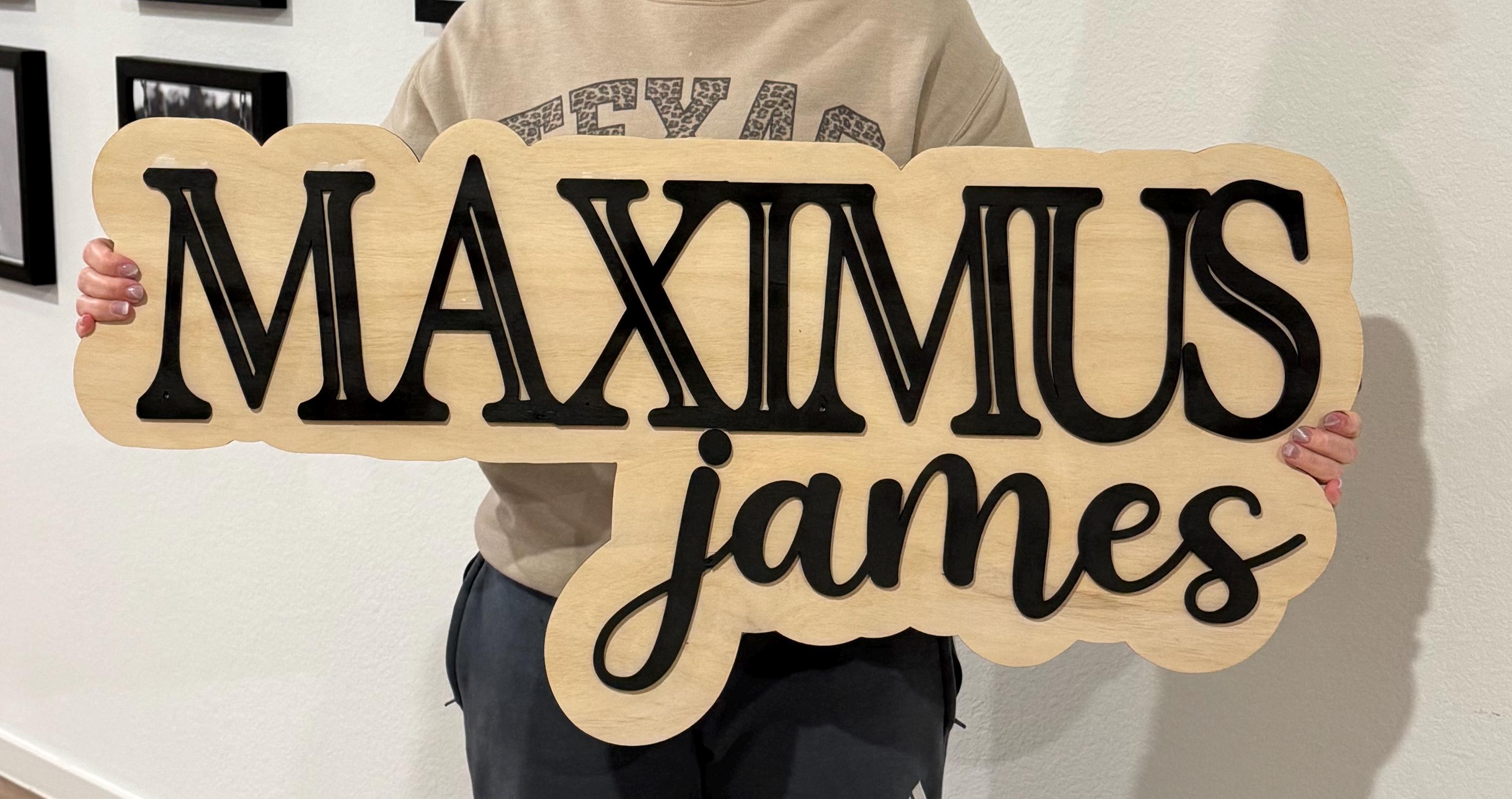 Full Name Sign Large Name Sign - Etsy