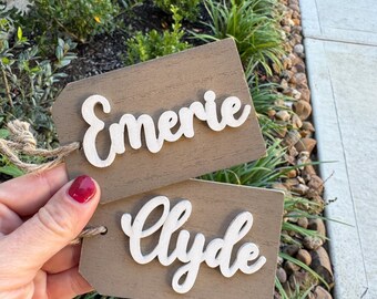 Personalized Christmas Stocking Tag: Custom Name Gift Tag