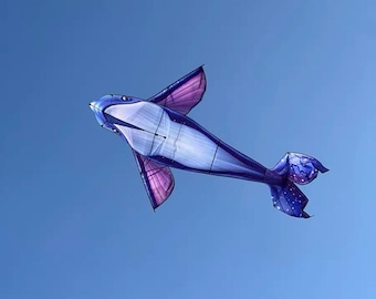 Whale Design Giant Flying Fish Kite – 100-750M Long Line, High-Performance Outdoor Toy, Beach Park Fun, Holiday Gift for Kids & Adults