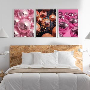Disco Ball Print Disco Ball Wall Art, Trendy Wall Art Disco Ball Decor, Preppy Wall Art, Funky Wall Art