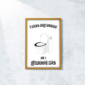 Funny Bathroom Sign: I Like Big Butts Printable Art (Digital Download)