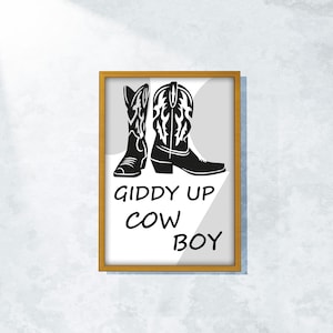 Cowboy Quote Prints, Minimalist Western Wall Art, Horseback Riding Posters, Vintage Cowboy Art, Wild West Home Decor