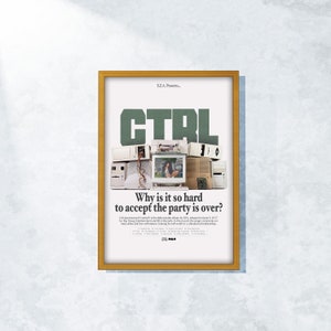 Póster musical de CTRL SZA, arte mural, pintura decorativa, decoración de dormitorio, póster, impresión digital