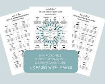 Cheatsheet voor Oracle- en tarotkaartsymbolen, 120 betekenissen (directe pdf-download)