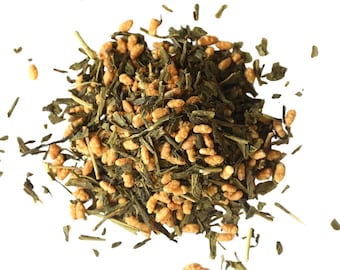 Genmaicha Green Tea, Japanese Roasted Rice Tea (4oz)