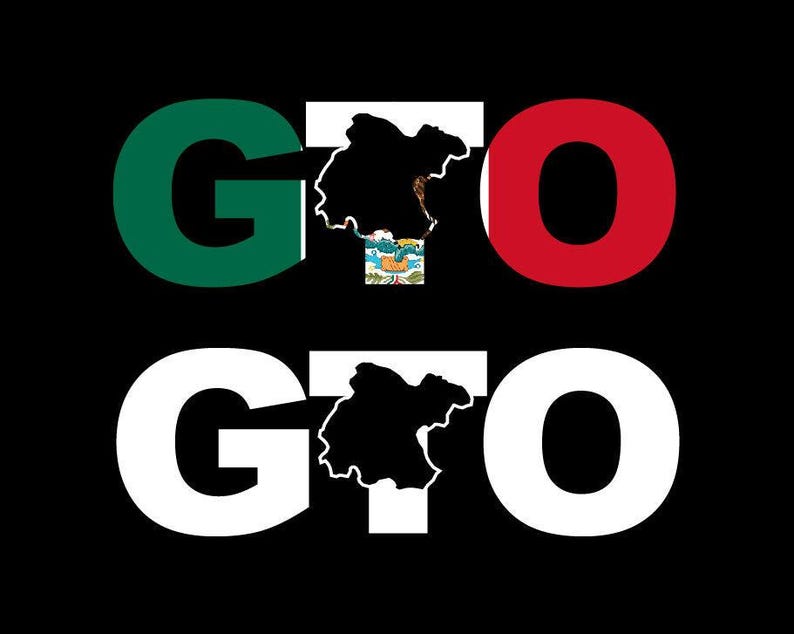 Gto Letters GTO Letters Decal Car Window Laptop Map Vinyl Sticker Estado Guanajuato ...