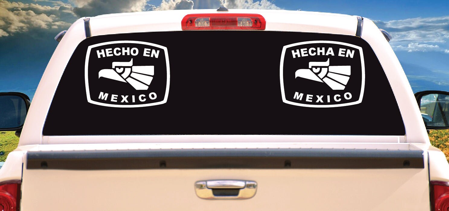 Hecho En Mexico Letters Decal Car Window Laptop Flag Vinyl Sticker ...