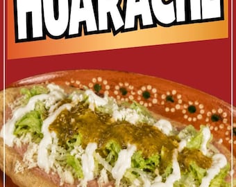 Huarache Decal Window Sticker Mexican Food Truck Concession Vinyl Antojitos Mexicanos #2
