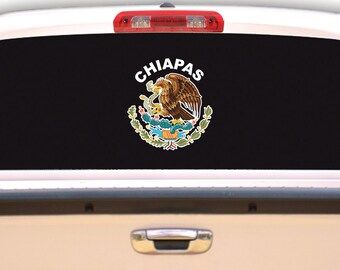 Chiapas Mexican Flag Eagle States Aguila Decal Car Window Laptop Vinyl Sticker Escudo