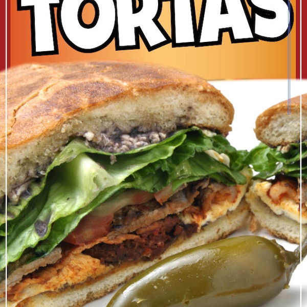 Tortas Decal Window Sticker Mexican Food Truck Concession Vinyl Restaurant Sandwiches Mexican Cuisine Fajita food