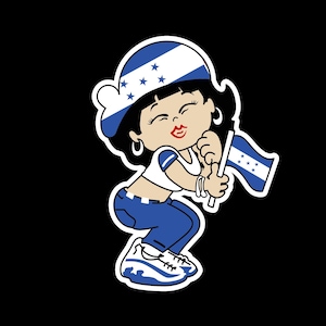 Honduras Lady Decal flag Decal Honduran Girl Vinyl Sticker Catracha Hondureña